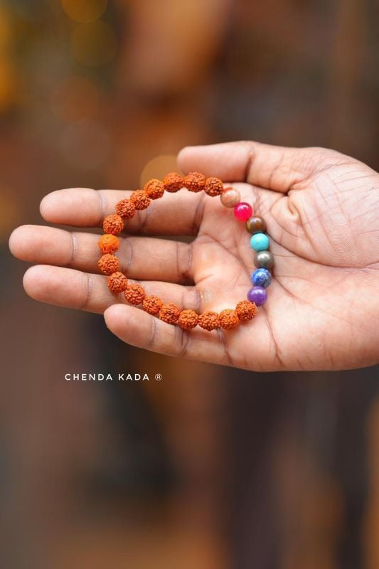 Rudraksha seven chakra bracelet
