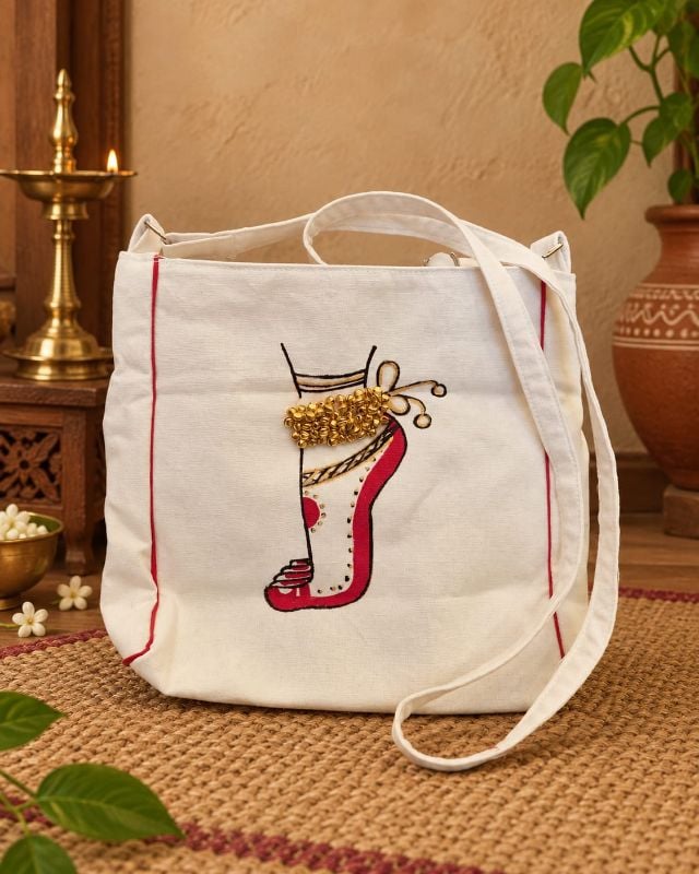 Dancer's White Sling Bag