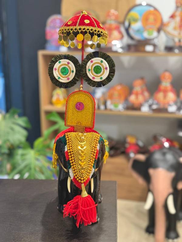 8 inch pooram with Aana chamayam