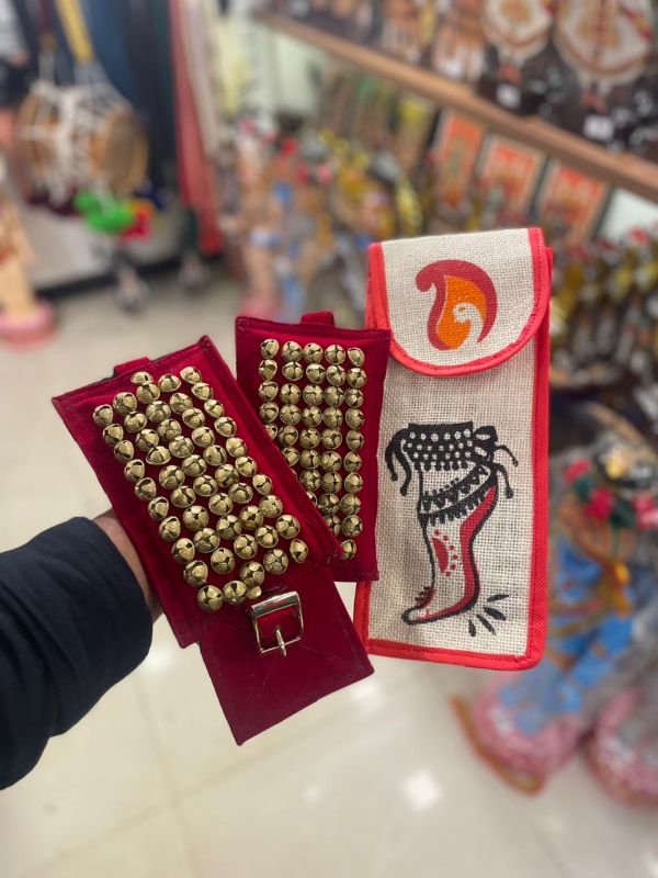 Red Five layer Chilanka With Bag for classical dance