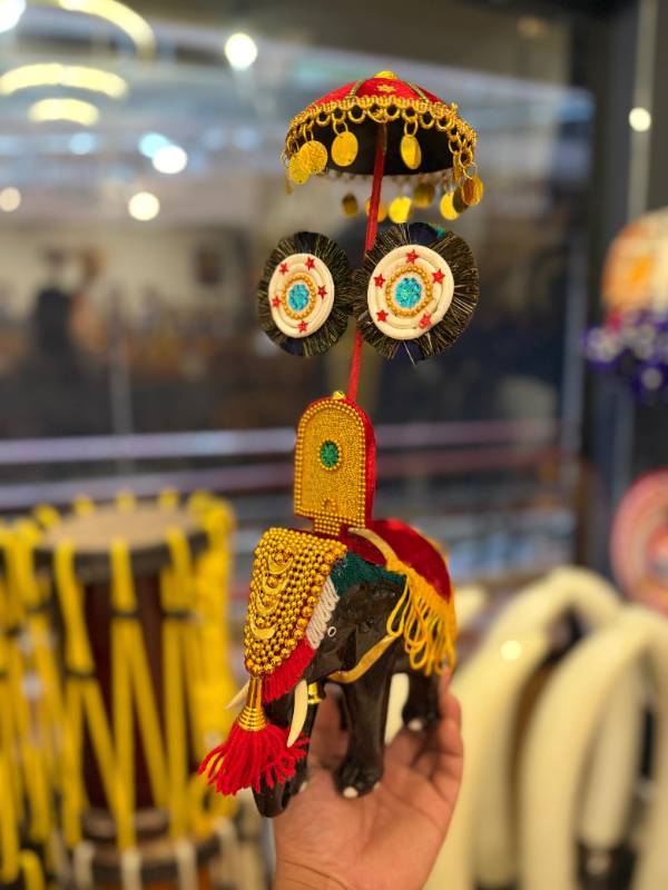 6 inch pooram with Aana chamayam