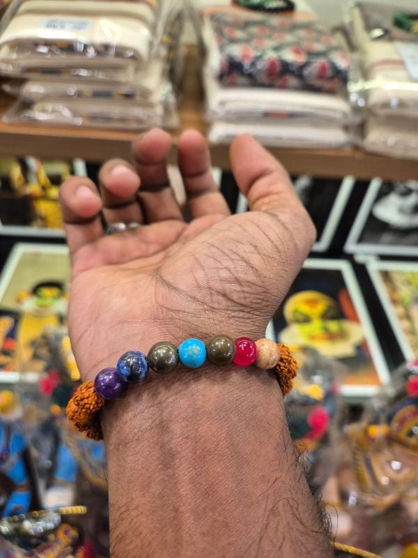 Rudraksha seven chakra bracelet