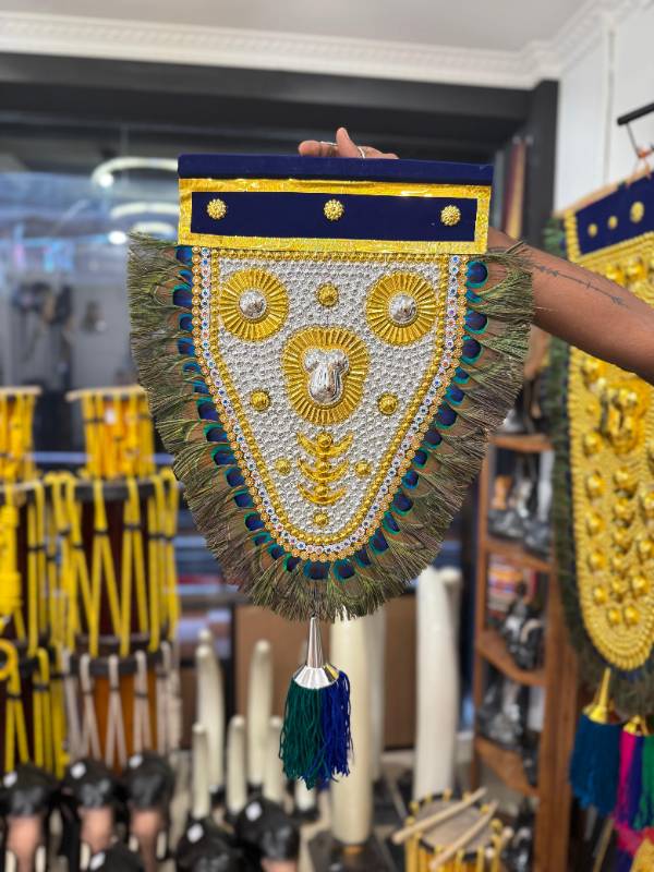 1 feet Peacock gold silver netipattam
