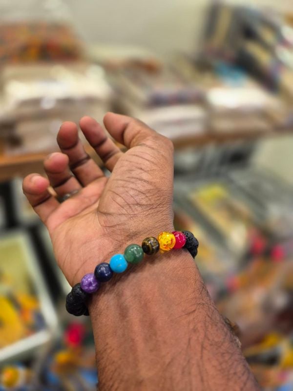 Lava seven chakra bracelet