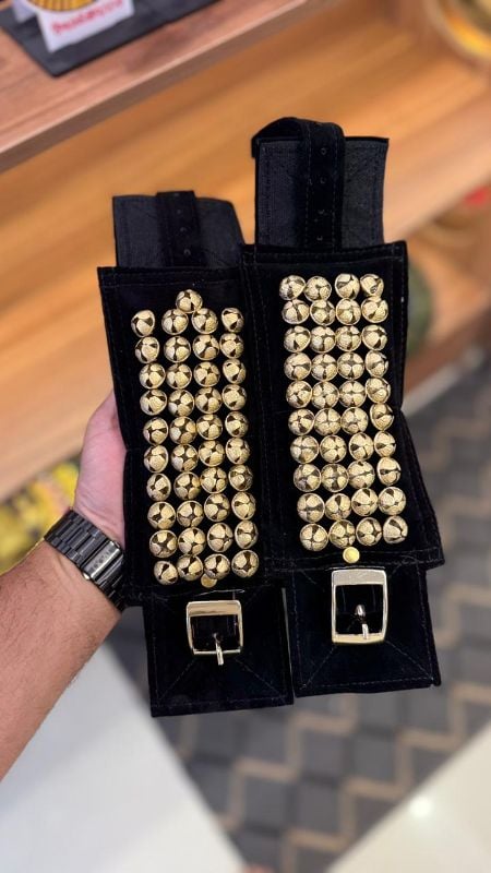 Premium Black Four Chilanka Without Bag for classical dance