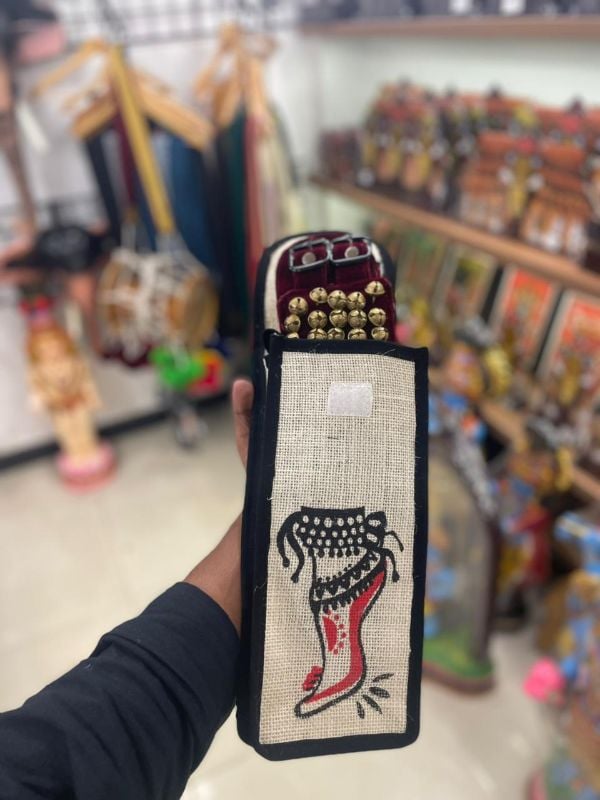 New Dark Maroon Five layer Chilanka With Bag for classical dance (Double buckle)