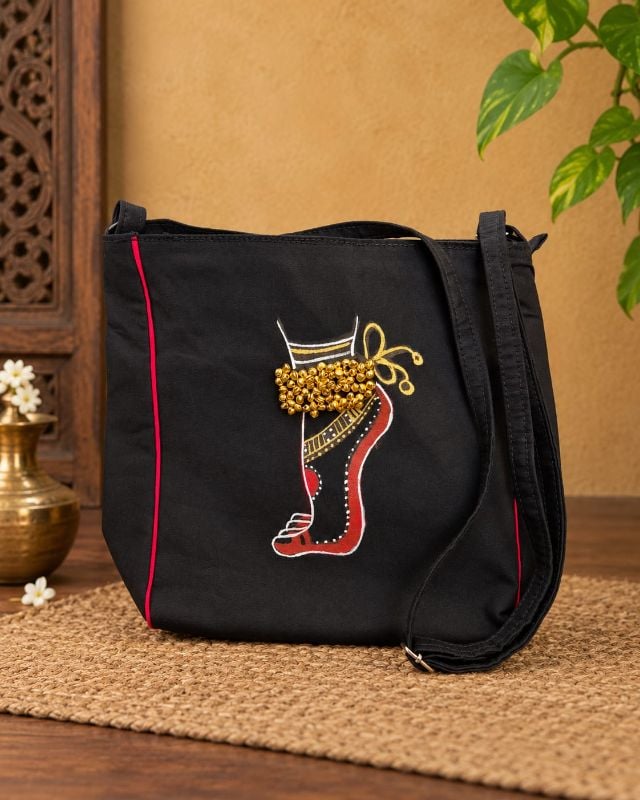 Dancer's Black Sling Bag