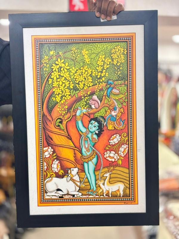 Big- Krishna with mural Printed kanikonna