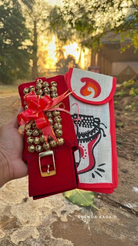 Red chilanka combo with chilanka bag