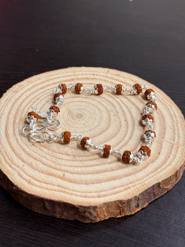 Rudraksha pure silver Bracelet