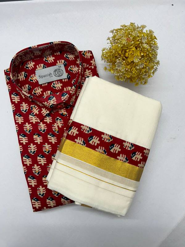 Onam combo Ajark printed model CK38 (21.C)