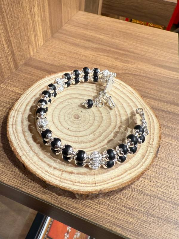 karungali silver double layer bangles