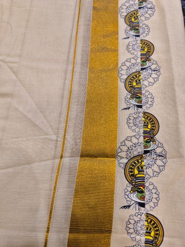 Ready To Wear Kasavu Mund Kathakali