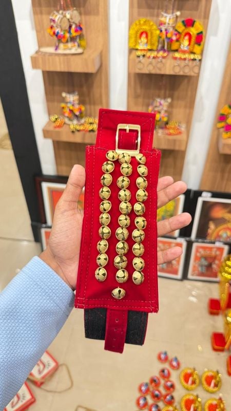 Red Three layer Chilanka Without Bag for classical dance