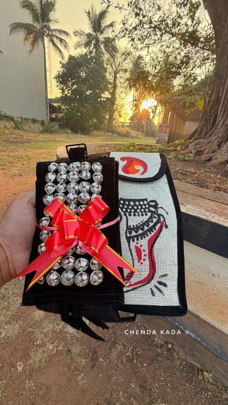 Black silver chilanka combo with bag