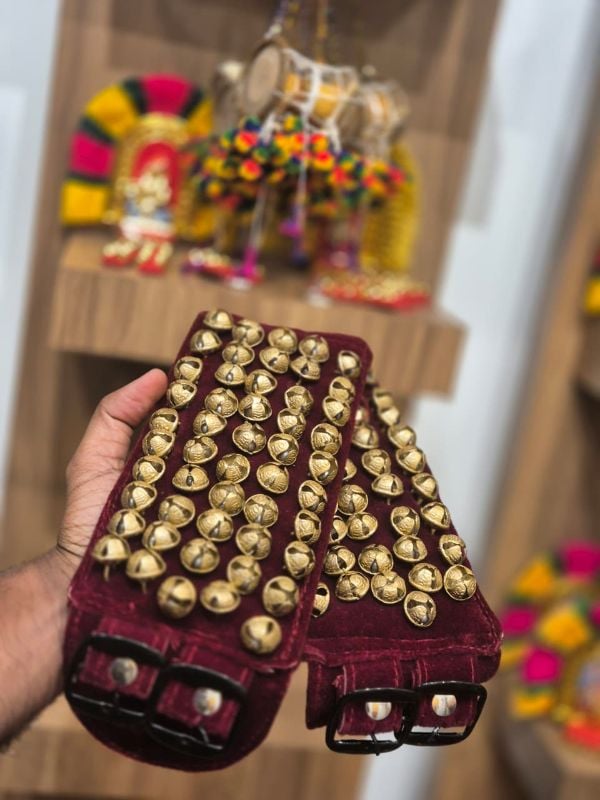 New Dark Maroon Five layer Chilanka Without Bag for classical dance (Double buckle)