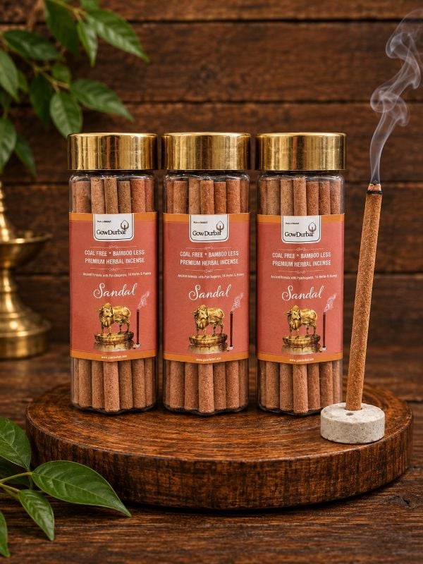 (3 pack) SANDAL MINI BAMBOO LESS INCENSE STICKS
