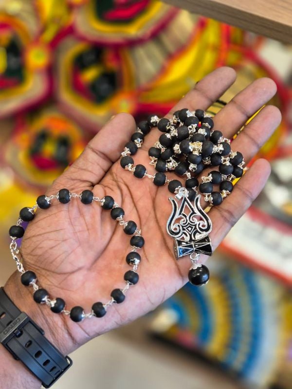 Black Thrisoolam Silver plated combo