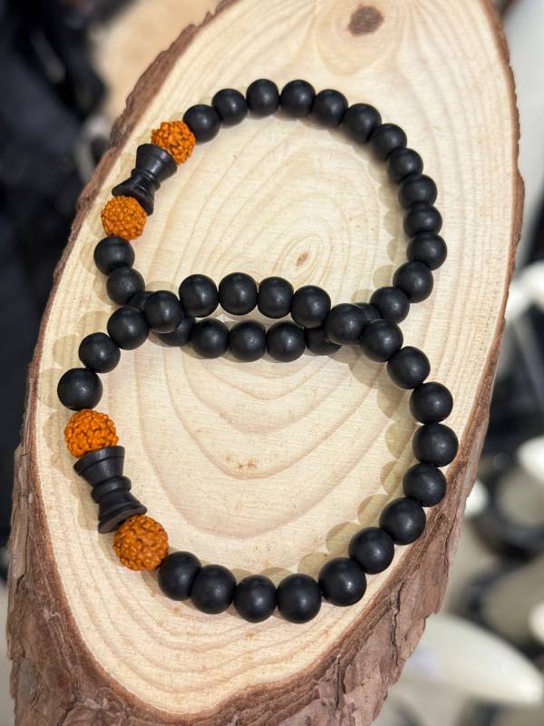 Rudraksham with karingali bracelet