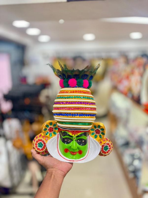 Fiber Krishna Kathakali Face- Small