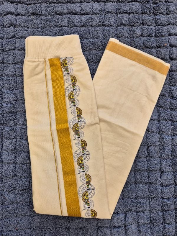Ready To Wear Kasavu Mund Kathakali