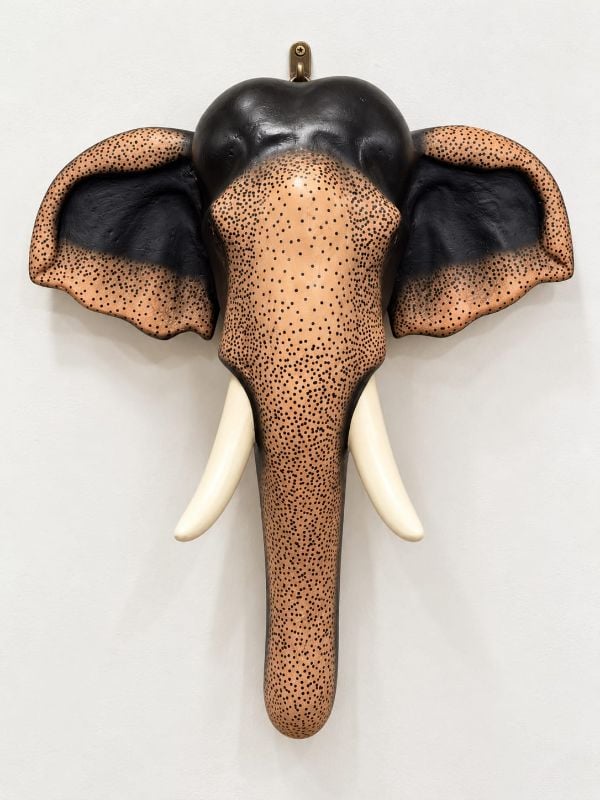 21 inch Wall Hanging Fiber Elephant Head Normal