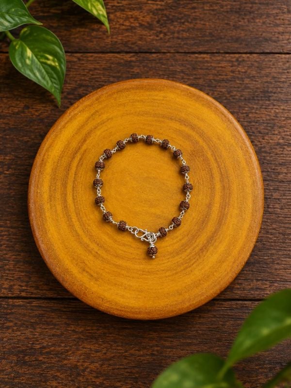 Rudraksha pure silver Bracelet