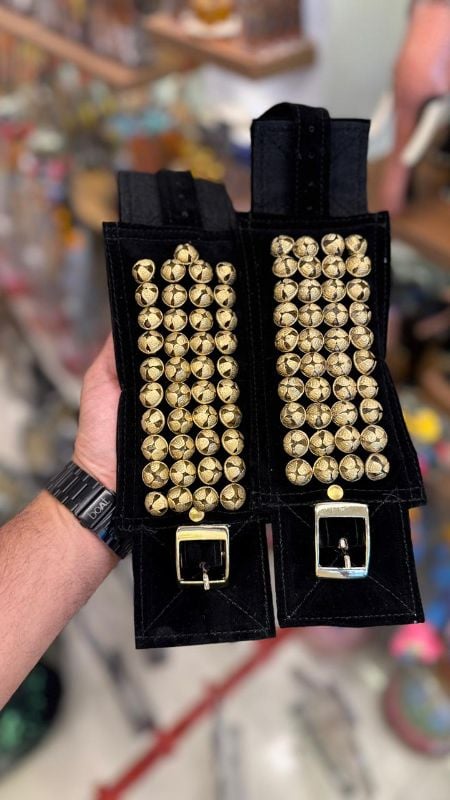 Premium Black Four Chilanka Without Bag for classical dance