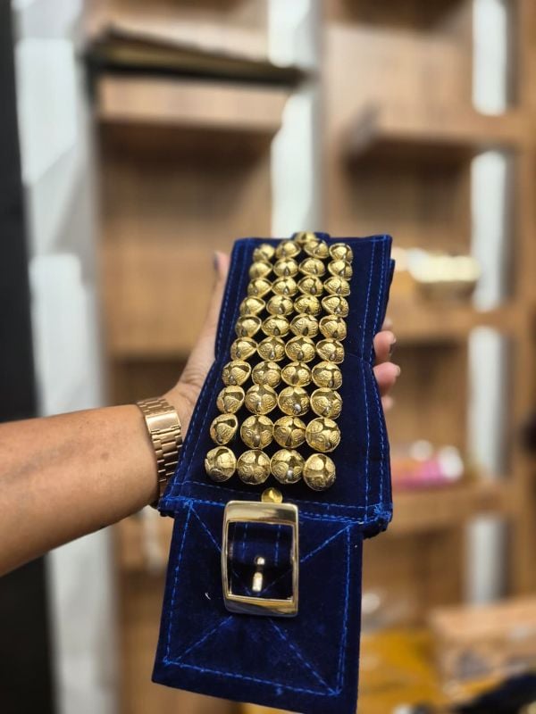 Blue Four Layer Antique Bells Chilanka