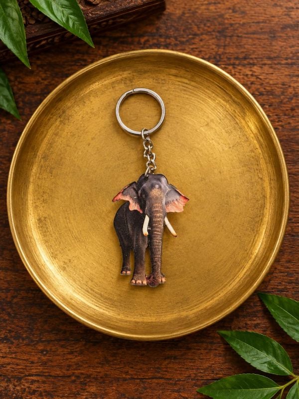 Thrikadavur Shivaraju Elephant Keychain