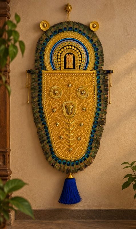 3,9 feet Peacock with thidambu netipattam
