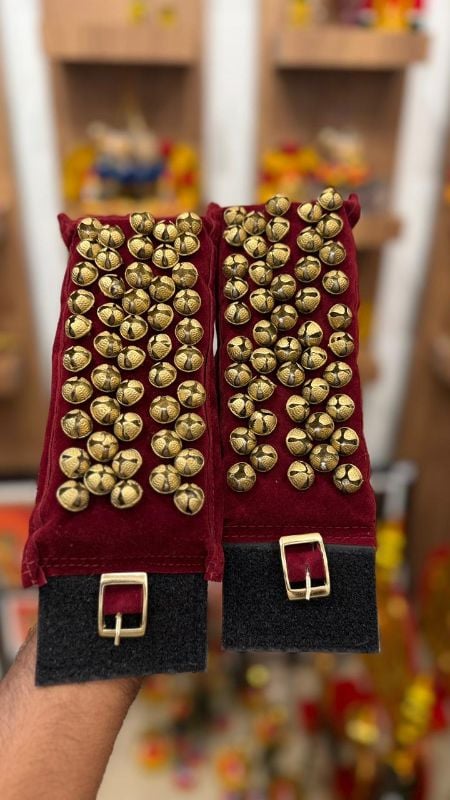 Dark Maroon Five layer Chilanka Without Bag for classical dance (Single buckle)