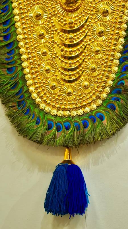 2.5 feet Peacock feather netipattam (Elephant Caparison)