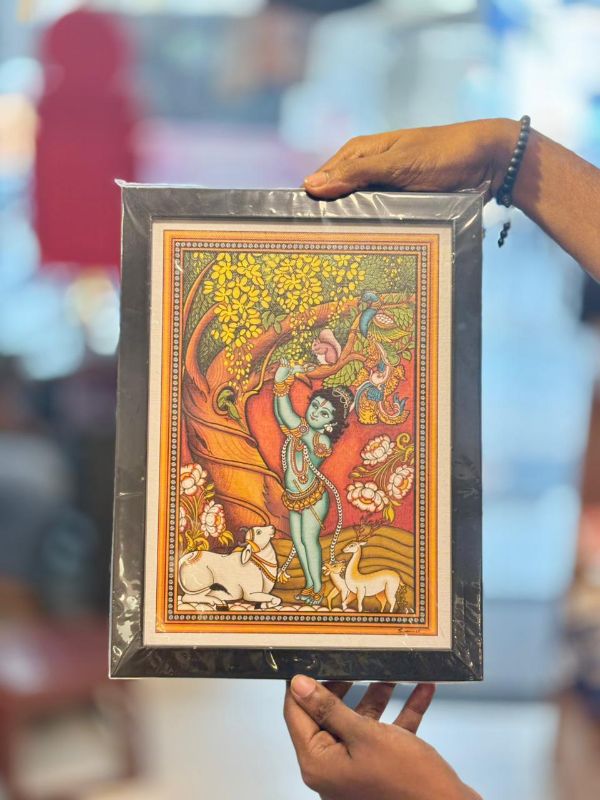Small- Krishna with mural Printed kanikonna