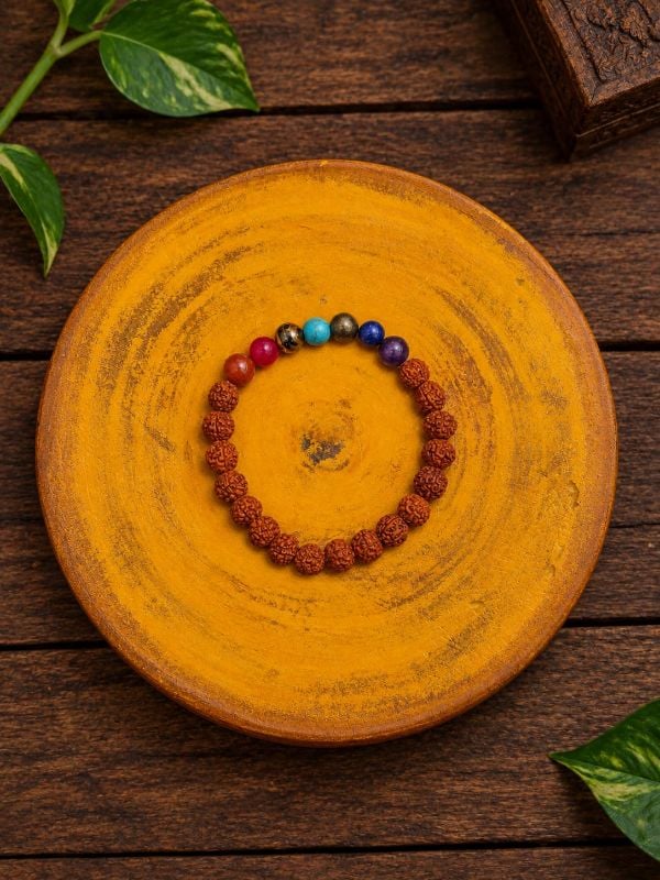 Rudraksha seven chakra bracelet