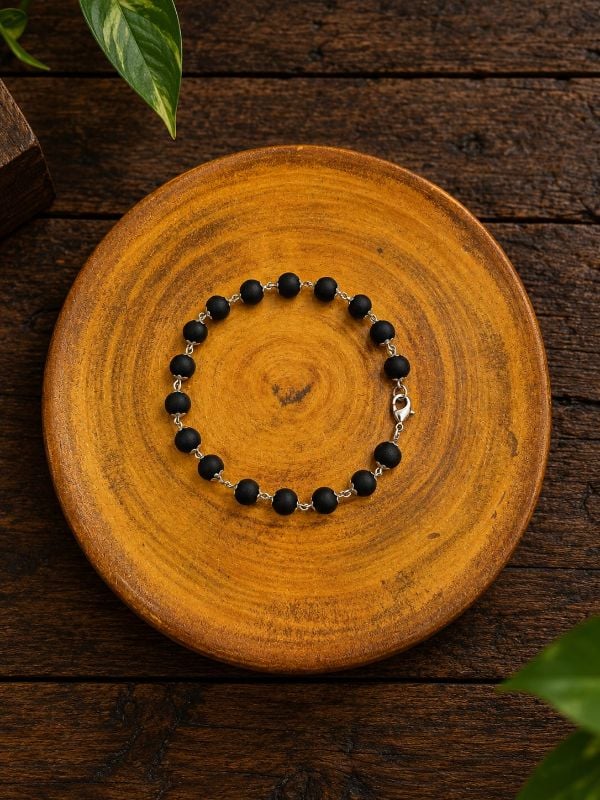 Silver Plated Karungali Bracelet