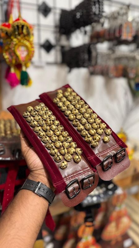 Maroon Four layer Light weight Chilanka Without Bag for classical dance