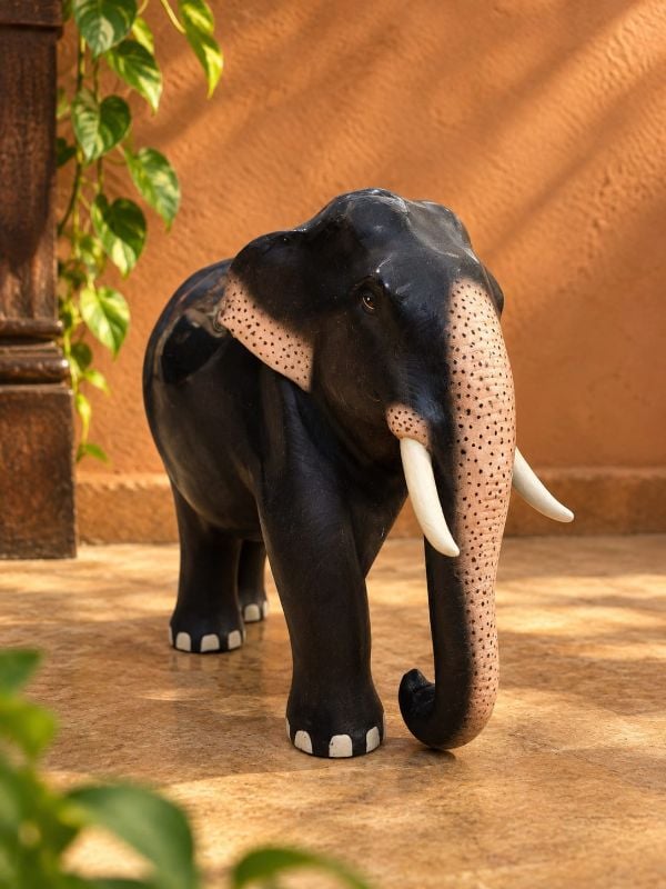9 Inch Polymarble Elephant