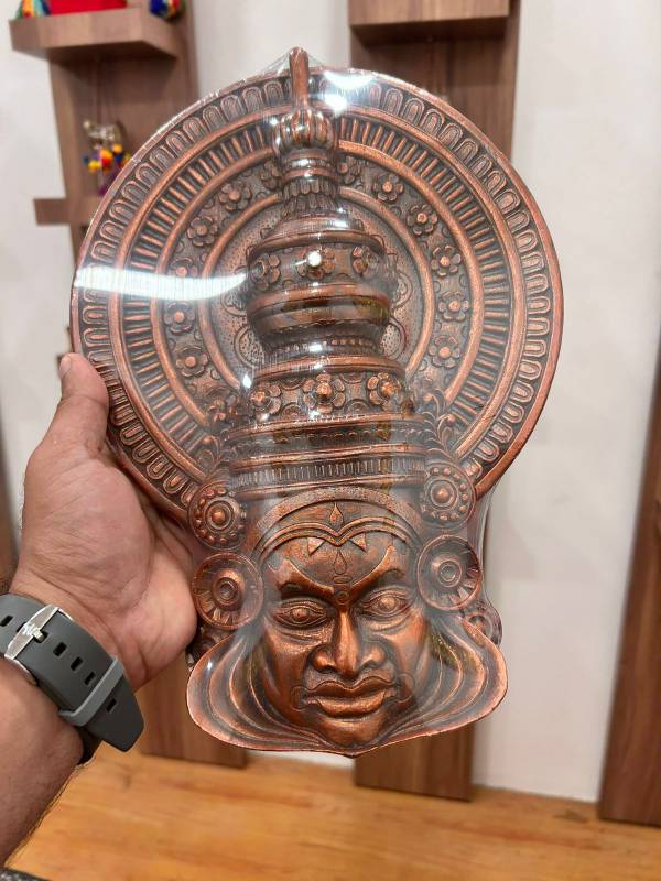 Copper colour Kathakali face