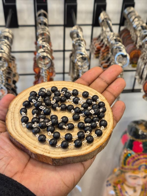 7mm Karungali capless siver mala