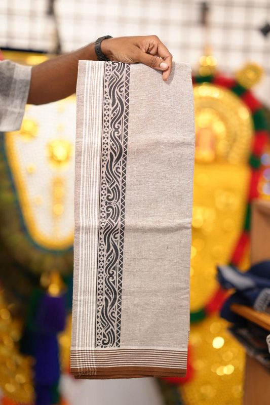 Soft Pink Premium Mundu Model 2