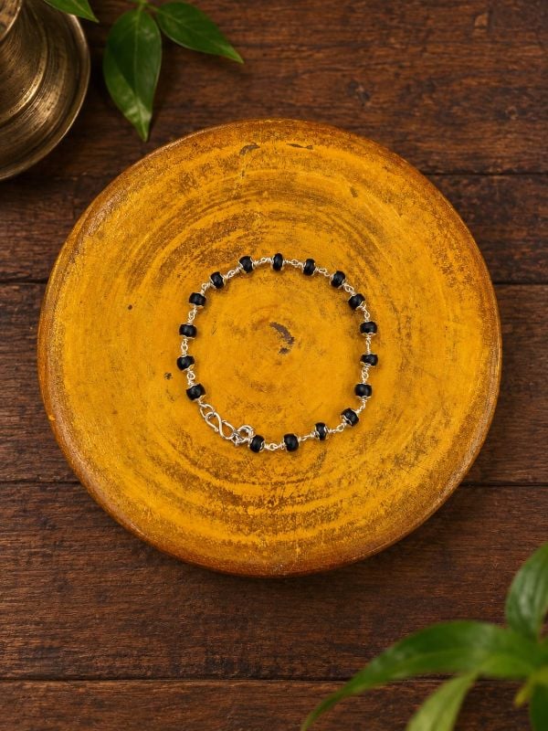 Karungali pure silver Bracelet 6 MM