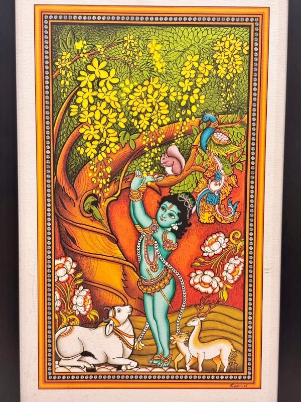 Big- Krishna with mural Printed kanikonna
