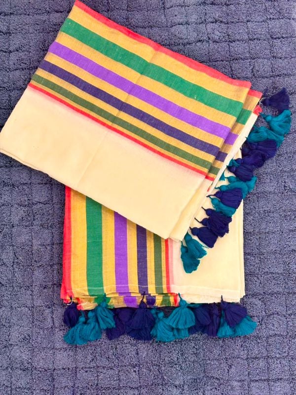 Peacock Border Mulcotton Saree
