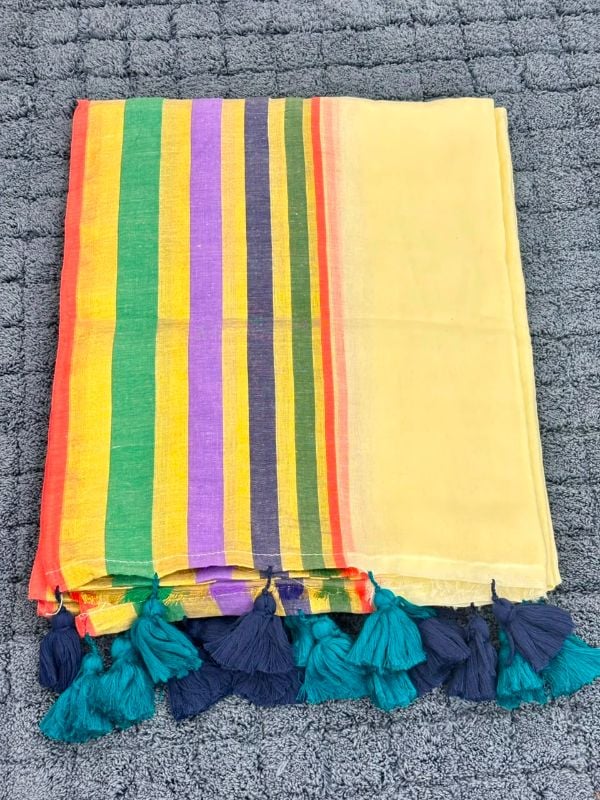 Peacock Border Mulcotton Saree