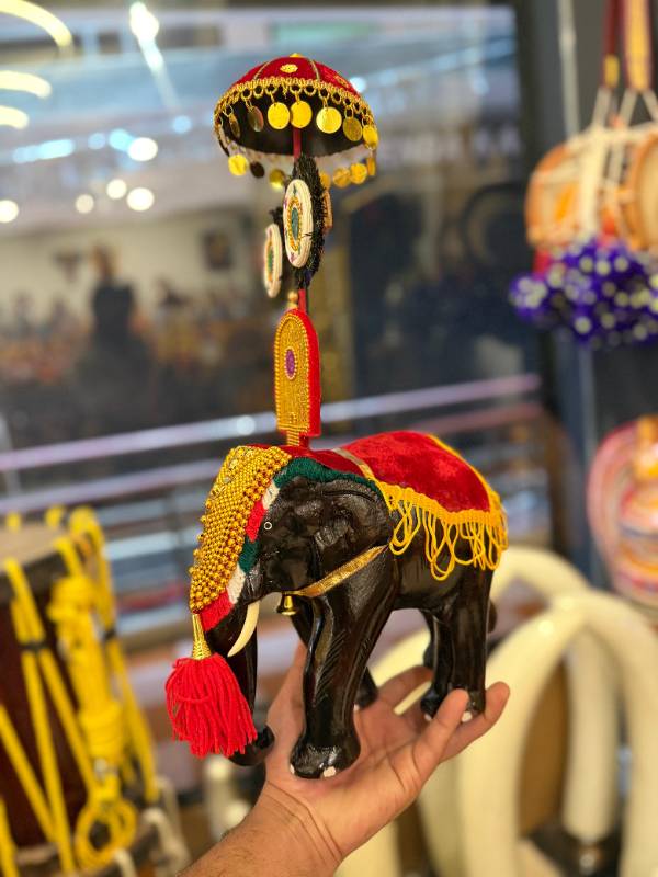 8 inch pooram with Aana chamayam