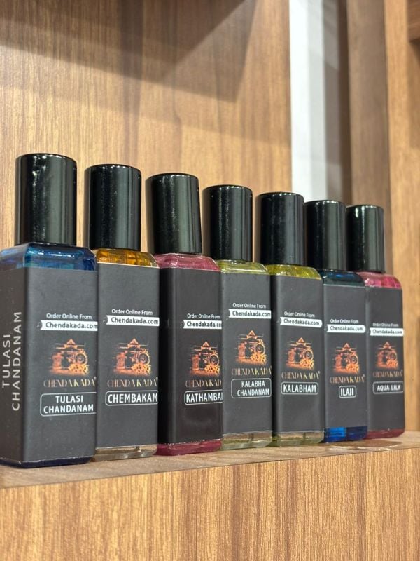 25ml Combo (Kalabham, Kalabhachandanam, Chembakam, Aqua Lilly, Kaithapoo, Ilanji, Tulasi chandanam)