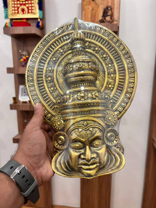 Brass colour Kathakali face