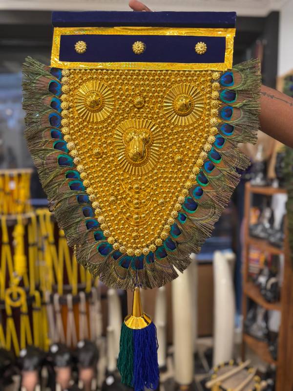 1 feet peacock feather netipattam