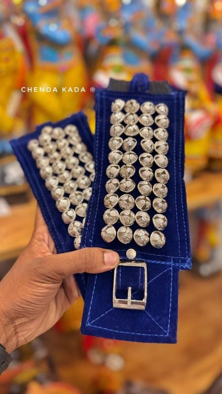 Blue Four Layer Silver Bells Chilanka